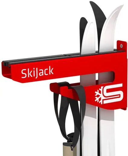 Skijack Wall Ski And Snowboard Hanger (Red) - Red