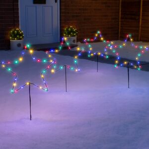 Christow Micro LED Star Pathway Lights - Multi Coloured