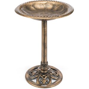 Christow Resin Rustic Bird Bath - Bronze - Bronze