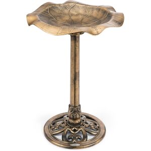 Christow Resin Leaf Bird Bath - Bronze - Bronze