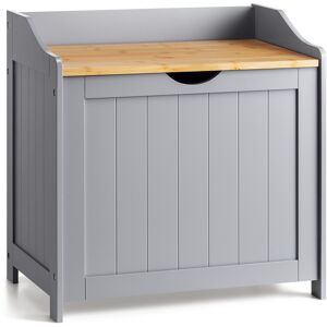 Christow Grey & Bamboo Laundry Box - Grey