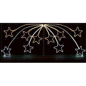 Christow Shooting Star Scene Rope Light (220cm x 88cm) - Warm White & White