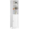 Christow White Tallboy Bathroom Cabinet - H160cm x W40cm x D38cm - White