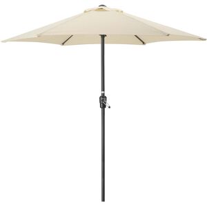 Christow 2.4m Parasol With Crank - Cream - Cream