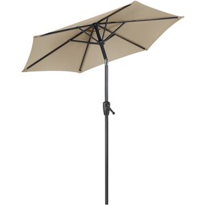 Christow 2m Crank and Tilt Parasol - Taupe - Taupe