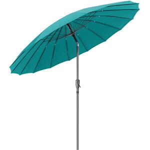 Christow Shanghai Parasol With Tilt 2.6m - Turquoise