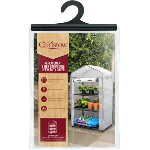 Christow 3 Tier Greenhouse Cover - PE - White