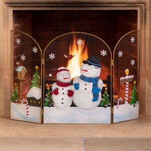 Christow Snowman Fireguard (H49cm) - Multi Coloured