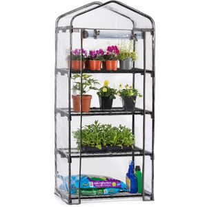 Christow 4 Tier Mini Greenhouse - PVC - Clear