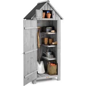 Christow Narrow Garden Shed (H6ft x W2.5ft x D1.8ft) – Grey - Grey