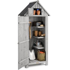 Christow Narrow Garden Shed (H6ft x W2.5ft x D1.8ft) – Grey - Grey