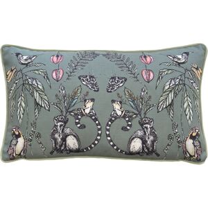 Wylder Tropics Wild Mirrored Creatures Piped Feather Filled Cushion - Green - One Size Wylder Tropics Wild Mirrored Creatures Piped Feather Filled Cushion - Green - One Size