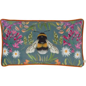 Wylder Nature House Of Bloom Zinnia Bee Rectangular Piped Cushion Cover - Multicolour - One Size Wylder Nature House Of Bloom Zinnia Bee Rectangular Piped Cushion Cover - Multicolour - One Size