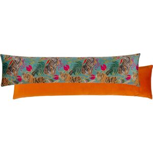 Wylder Tropics Kali Jungle Velvet Draught Excluder - Teal - One Size Wylder Tropics Kali Jungle Velvet Draught Excluder - Teal - One Size