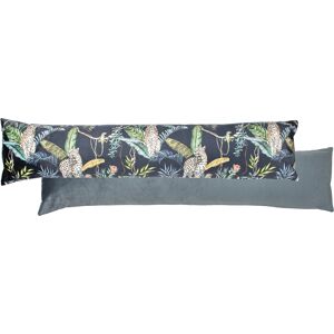 Wylder Tropics Jungle Leopards Digitally Printed Velvet Draught Excluder - Blue - One Size Wylder Tropics Jungle Leopards Digitally Printed Velvet Draught Excluder - Blue - One Size