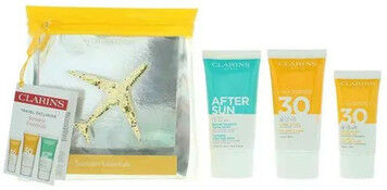 Clarins Travel Set: Suncare Face Cream Spf50 30ml + Body Spf30 75ml + After Sun Balm - One Size