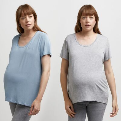 River Island Womens Nursing Maternity T-Shirt Multipack Blue Viscose - Size 14 Uk River Island Womens Nursing Maternity T-Shirt Multipack Blue Viscose - Size 14 Uk