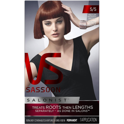 Vidal Sassoon Womens Salonist Permanent Hair Colour - 5/5 Medium Reddish Brown - One Size Vidal Sassoon Womens Salonist Permanent Hair Colour - 5/5 Medium Reddish Brown - One Size