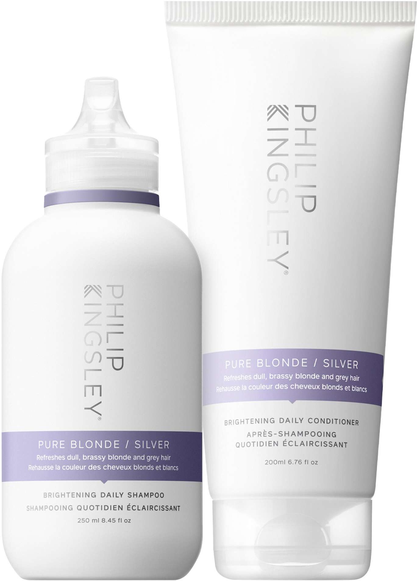 Philip Kingsley Womens Pure Blonde And Silver Shampoo & Conditioner Duo - Ultimate Hair Care Set - One Size