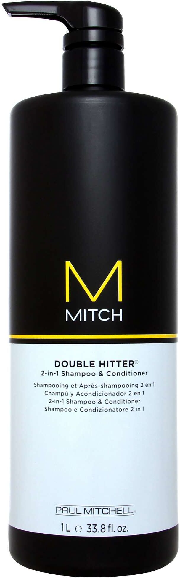 Paul Mitchell Mens Mitch Double Hitter 2-In-1 Shampoo And Conditioner For Men - Salon Size - 1000ml - One Size