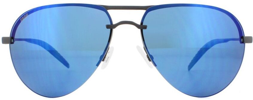 Costa Del Mar Unisex Sunglasses Helo Hlo-11-Obmp Matte Black Blue Mirror Polarized Polycarbonate Metal - One Size