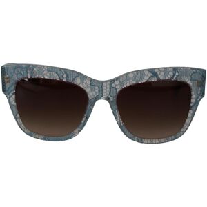 Dolce & Gabbana Womens Lace Acetate Crystal Butterfly Sunglasses - Blue - One Size