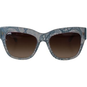 Dolce & Gabbana Womens Gorgeous Italian Craftsmanship: Lace Rectangle Sunglasses - Blue - One Size