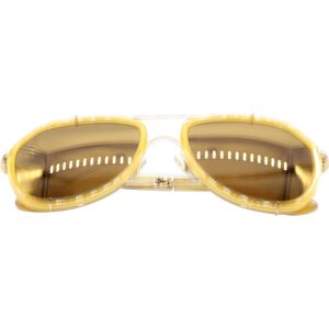 Dolce & Gabbana Pre-Owned Womens & Mirror Griffe Sunglasses In Yellow Metal Metal (Archived) - One Size