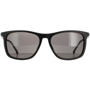 Hugo Boss Rectangle Mens Matte Black Grey Polarized 1249/s/it - One Size