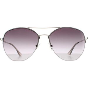 Calvin Klein Aviator Mens Silver Smoke Grey Ck20121s Metal (Archived) - One Size