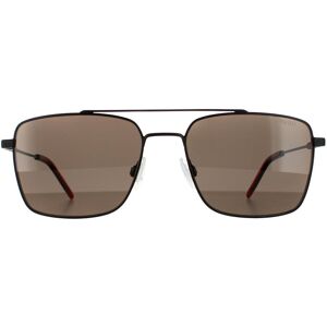 Hugo Hugo Boss Hugo Boss By Square Mens Matte Black Grey Sunglasses Metal - One Size