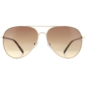 Calvin Klein Aviator Mens Gold Tortoise Brown Gradient Sunglasses Metal (Archived) - One Size