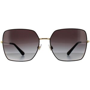 Dolce & Gabbana Square Womens Black Gold Grey Gradient Sunglasses Metal - One Size