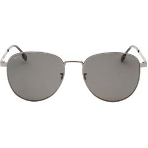 Hugo Boss Mens Grey Pz Lensed Matte Dark Ruthenium Sunglasses Male - Black Metal - One Size