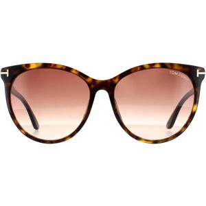 Tom Ford Cat Eye Womens Dark Havana Brown Gradient Sunglasses - One Size Tom Ford Cat Eye Womens Dark Havana Brown Gradient Sunglasses - One Size