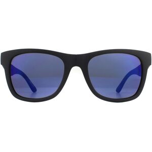 Lacoste Rectangle Unisex Matte Black Blue Gradient Folding Sunglasses - One Size Lacoste Rectangle Unisex Matte Black Blue Gradient Folding Sunglasses - One Size