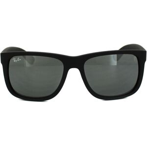 Ray-Ban Womens Sunglasses Justin 4165 622/6g Rubber Black Grey Mirror - One Size Ray-Ban Womens Sunglasses Justin 4165 622/6g Rubber Black Grey Mirror - One Size