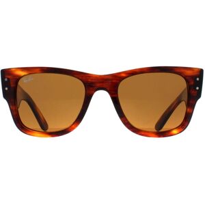 Ray-Ban Square Unisex Polished Striped Havana Brown Rb0840s Mega Wayfarer - One Size Ray-Ban Square Unisex Polished Striped Havana Brown Rb0840s Mega Wayfarer - One Size