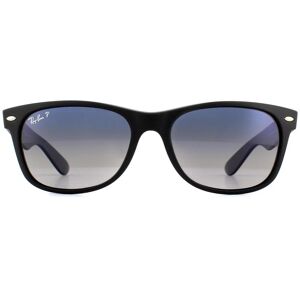Ray-Ban Unisex Sunglasses New Wayfarer 2132 601s78 Matt Black Grey Blue Polarized 55mm - One Size Ray-Ban Unisex Sunglasses New Wayfarer 2132 601s78 Matt Black Grey Blue Polarized 55mm - One Size