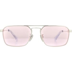 Police Rectangle Mens Shiny Palladium Pink Sunglasses - Silver Metal (Archived) - One Size Police Rectangle Mens Shiny Palladium Pink Sunglasses - Silver Metal (Archived) - One Size