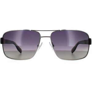 Hugo Boss Wrap Mens Ruthenium Grey Gradient Polarized Sunglasses Metal - Size 64x15x125mm Hugo Boss Wrap Mens Ruthenium Grey Gradient Polarized Sunglasses Metal - Size 64x15x125mm