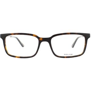 Police VPL687M 0722 Havana Rectangular Glasses - Men Police VPL687M 0722 Havana Rectangular Glasses - Men