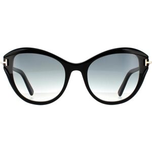 Tom Ford Cat Eye Womens Shiny Black Smoke Gradient - One Size Tom Ford Cat Eye Womens Shiny Black Smoke Gradient - One Size