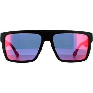 Tommy Hilfiger Rectangle Mens Matte Black Grey Infrared Sunglasses - One Size Tommy Hilfiger Rectangle Mens Matte Black Grey Infrared Sunglasses - One Size