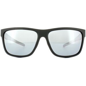 Polaroid Sport Rectangle Mens Black Red Grey Silver Mirror Polarized Sunglasses - One Size Polaroid Sport Rectangle Mens Black Red Grey Silver Mirror Polarized Sunglasses - One Size