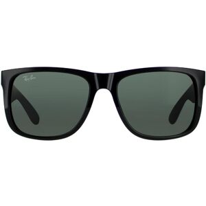 Ray-Ban Unisex Sunglasses Justin 4165 601/71 Shiny Black Green - One Size Ray-Ban Unisex Sunglasses Justin 4165 601/71 Shiny Black Green - One Size