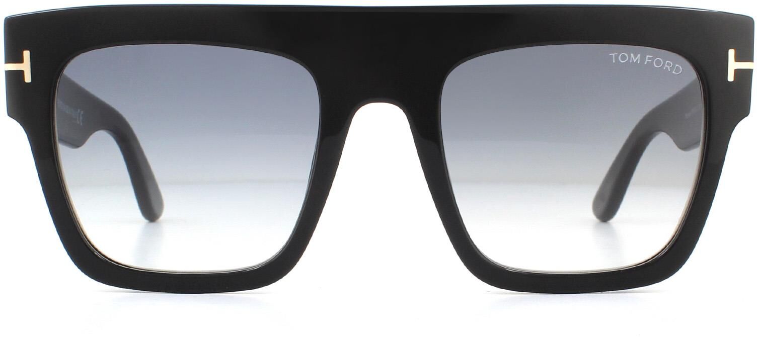 Tom Ford Womens Sunglasses Renee Ft0847 01b Shiny Black Grey Smoke Gradient - One Size
