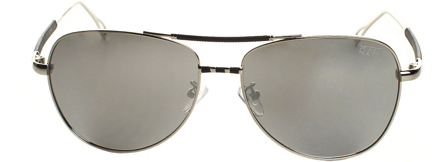 Must Have Milan Unisex Polarized Aviator Sunglasses Uv 400 Protection - Brown Metal - One Size