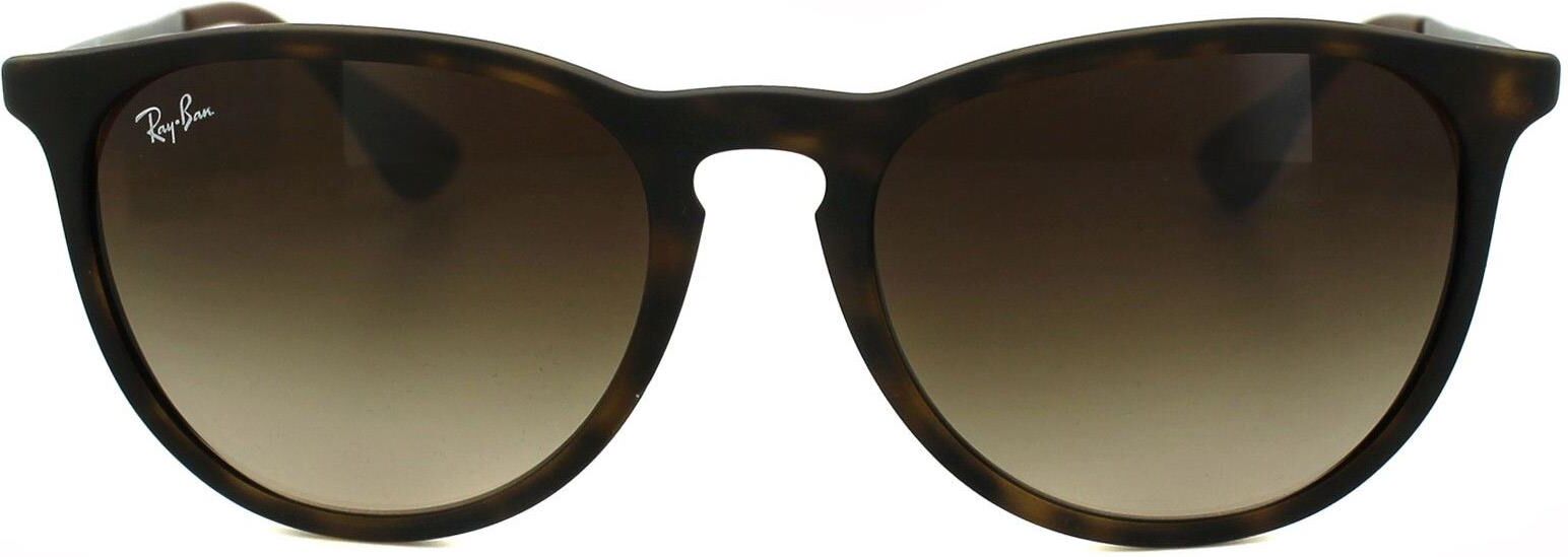 Ray-Ban Womens Ladies Retro Round Rubberised Havana Gradient Sunglasses - Brown, Size: 54x18mm - Size 54x18mm