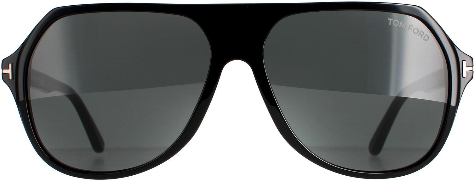 Tom Ford Aviator Mens Shiny Black Smoke Ft0934-N Hayes Sunglasses - One Size